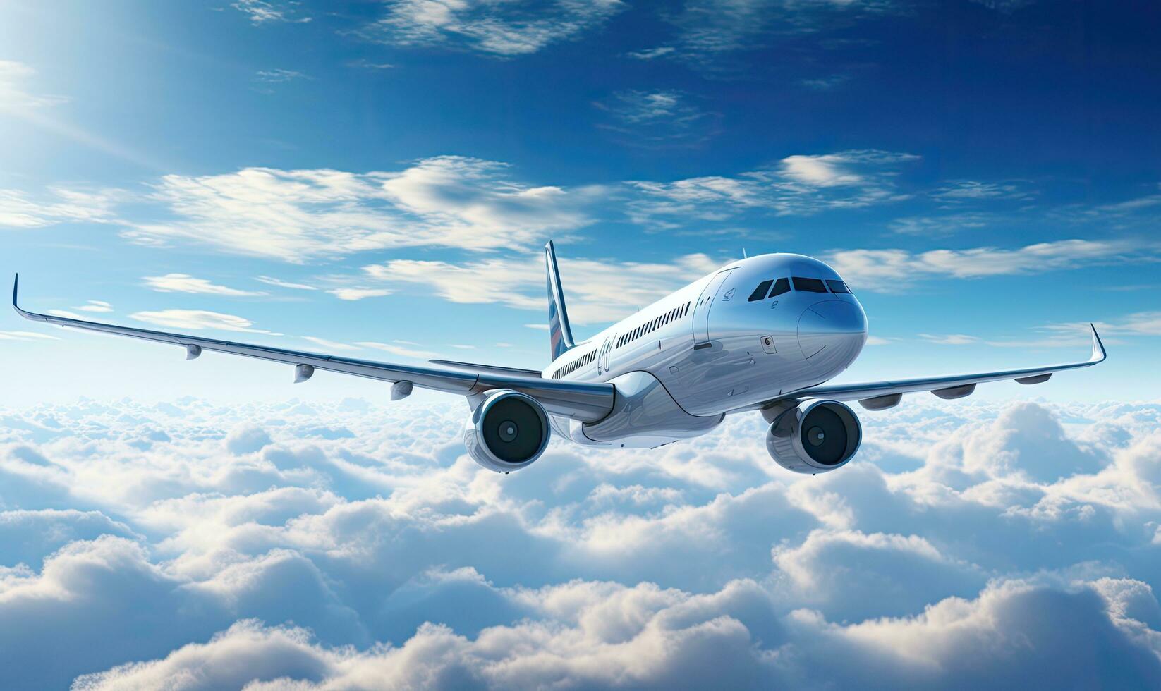 Airplane flying in the sky